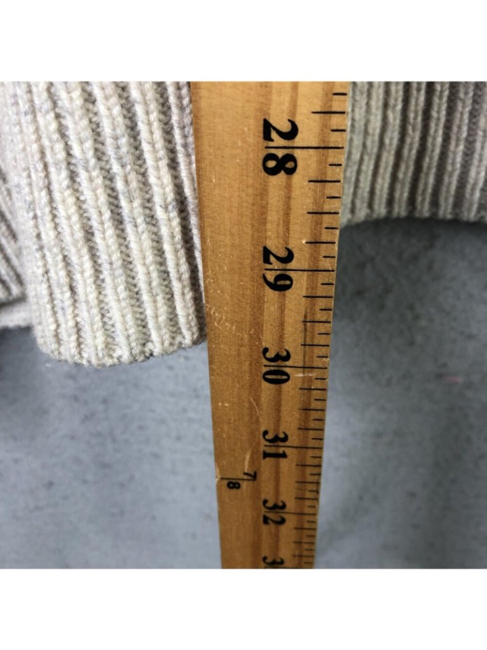Athleta Sweater Women M Beige Cashmere Cable Knit Quiet Luxury Fisherman Neutral - Picture 5 of 16